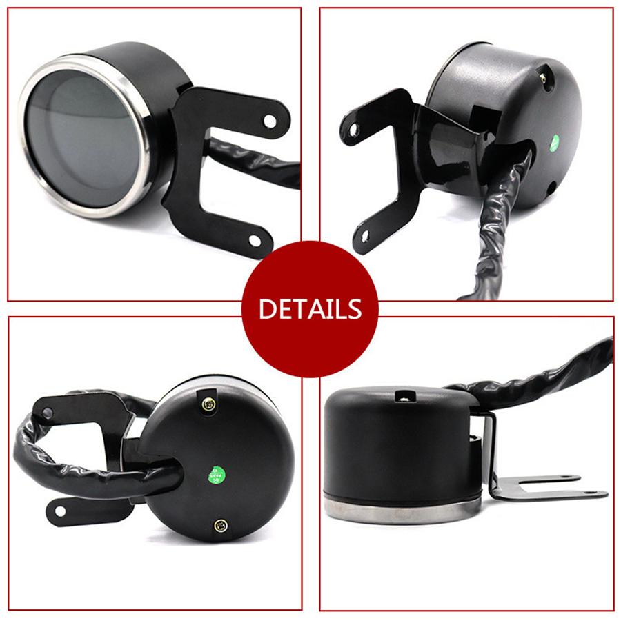 12V LCD Motorcycle Odometer Speedometer Tachometer Fuel Level Water TEMP Gauge