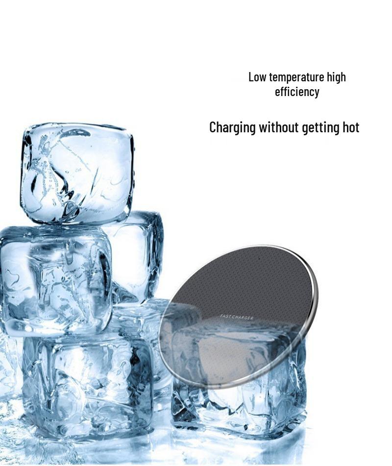 Ultra-Thin 15W Aluminum Wireless Charger, Compatible with Huawei & Apple Phones