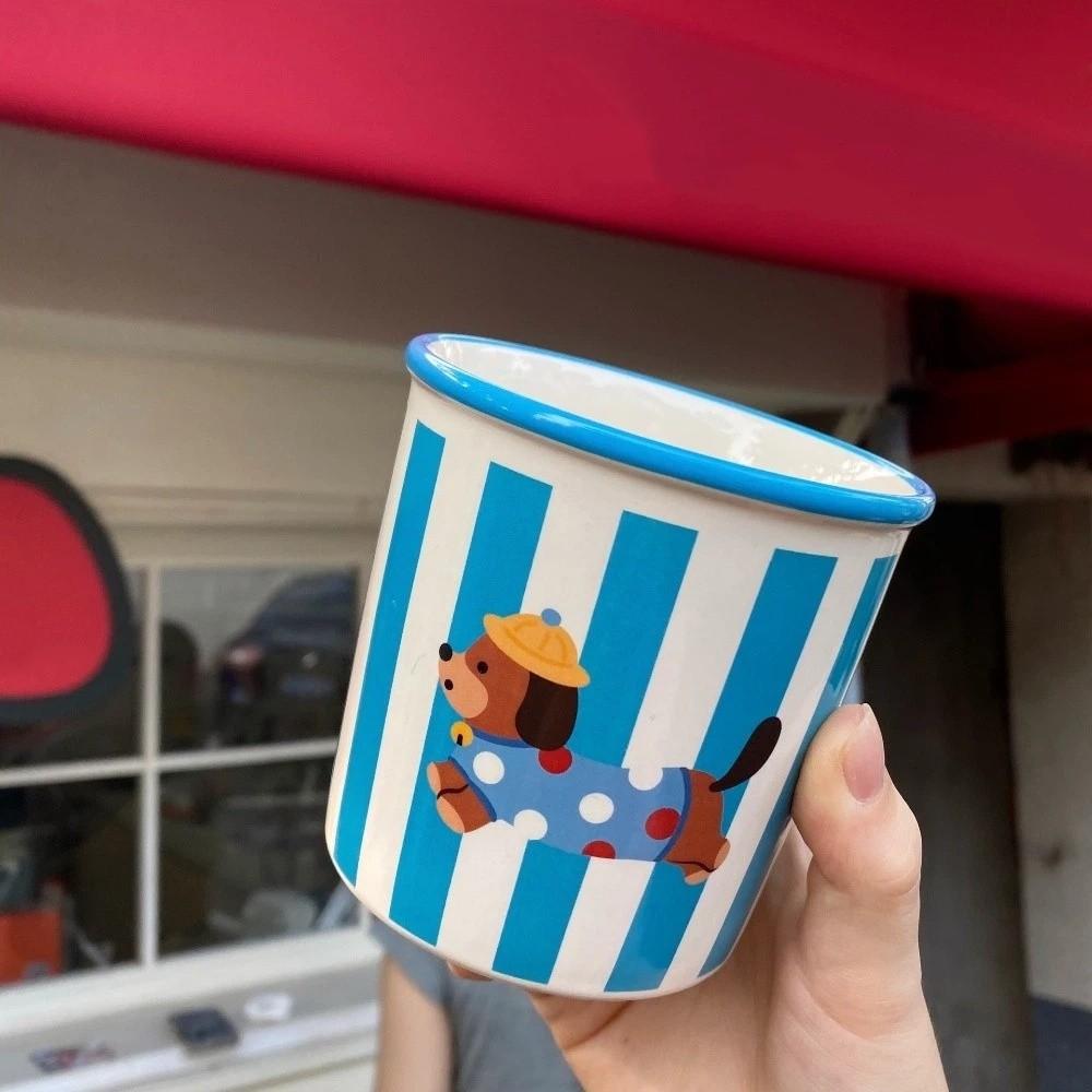 

350ml Puppy Ceramic Milk Cup Cartoon Tea Cup Breakfast Cup Coffee Mug Valentine s Day Present синий