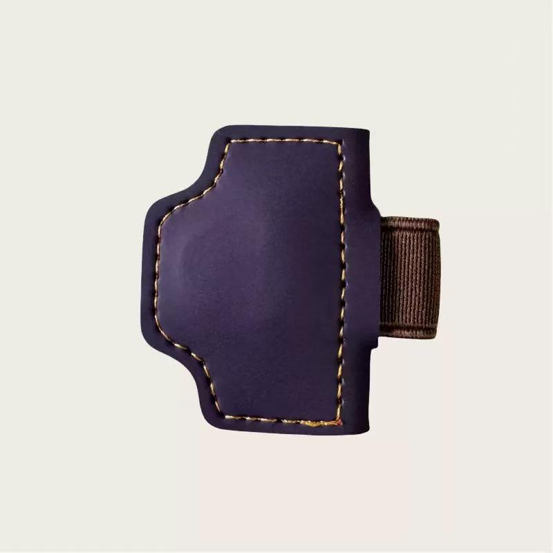 Retro Crazy Horse Leather Magnetic Bookmark & Pen Holder with Free Custom Laser Engraving