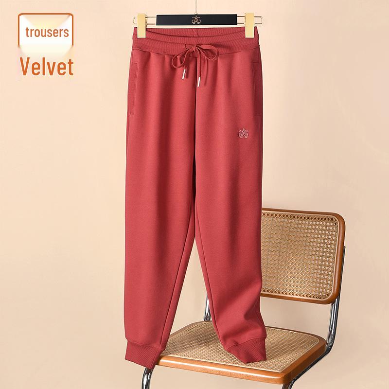 

GAGN Women s High Waist Fleece Lined Casual Pants - Apricot 2025 Trousers 2XL