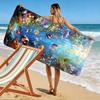 Colorful Underwater Coral Reef Scene Beach towel quick-drying for travel outdoor sports jogging beach and swimming
