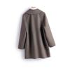 Women's Mid-Length Wool Lapel Coat - 100% Wool, Double-Faced, Loose-Fit, Autumn/Winter