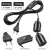 E27 Lamp Holder 1.8m/3.5m EU Plug Bakelite Lamp Holder Extension with Push Button Switchfor Pendant Lighting accessories