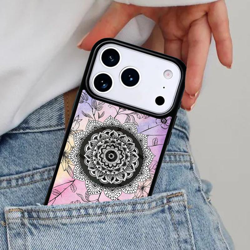 Mandala Mandala Phone Case for iPhone 17ProMax 12 13 14 15 16e 17 Pro Max Plus Air Cover