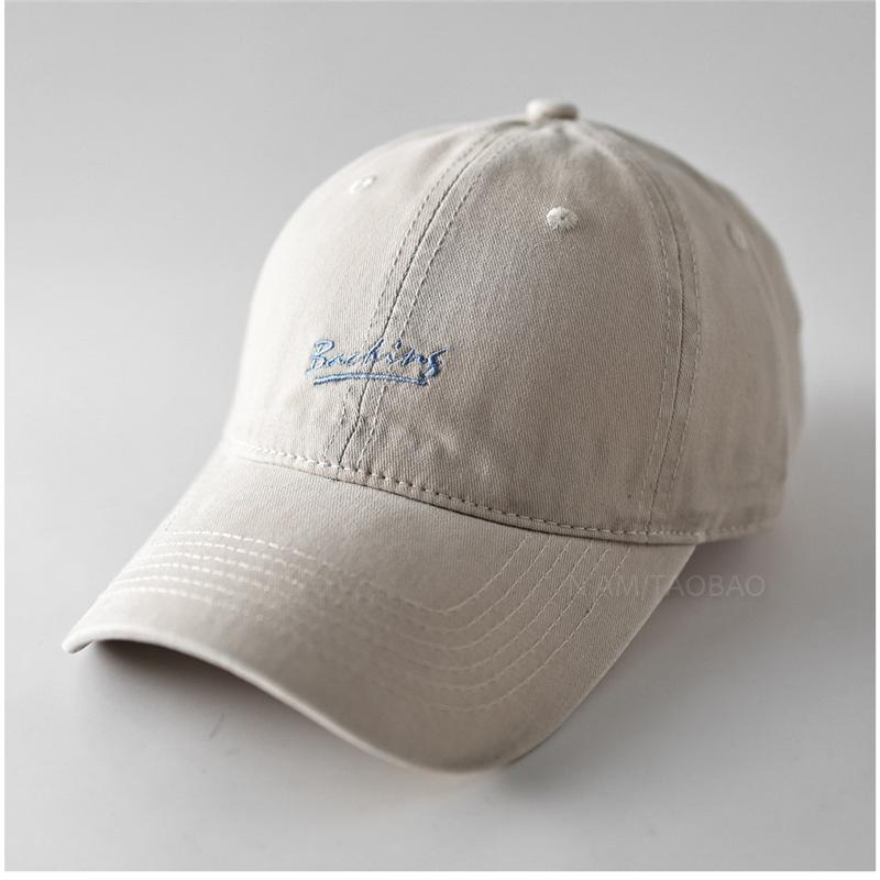 Fashion Hat Korean Style Soft-Top Color-Block Letters Solid Color Baseball Cap Unisex Couple Simple Casual Fashion Versatile Baseball Cap