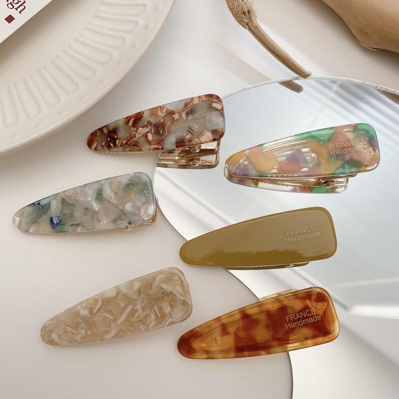 New Hair Clips for Women Elegant Colorful Marbling Acetate Hair Barrettes Girls Hair Accessories Hairclip Bb Hairpin Gift