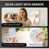 M27 Portable Pocket Fill Light Magnetic Mobile Phone Selfie Light 180-Degree Flip Phone Stand Built-in Mirror Rechargeable