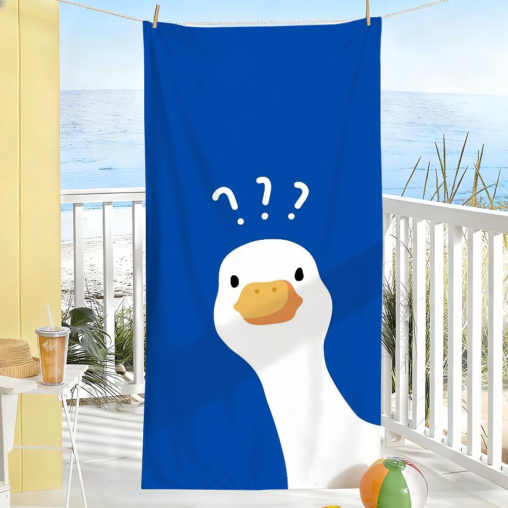 D-duck funny cartoon Towel Quick Drying Beach Towels Are Suitable For Swimming Pools Camping Yoga And The Gym