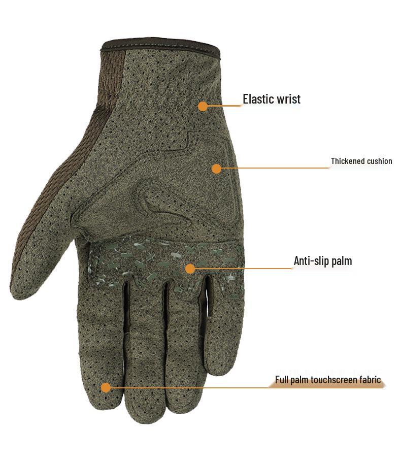 Cross-Border Tactical Full-Finger Touchscreen Cycling Gloves - Anti-Slip, Wear-Resistant, Multipurpose for Outdoor Use