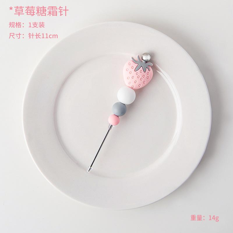 

Cute Strawberry Fondant Pins Exhaust Needle No Odor No Harm to Health DIY Baking Air Bubble Release Needles for Home Bakers