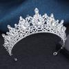 Exquisite Vintage Red Crown Princess Royal Queen Tiaras Bride Headdress Prom Party Wedding Dress Crowns Hair Jewelry Bridal