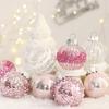 25PCS Weihnachtsschmuck Boutique PET Bemalte Weihnachtskugel-Set Weihnachtsbaumdekoration Kugeln Weihnachten Festival Home Decor