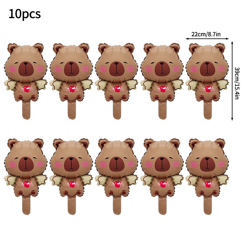 1-10 STÜCKE Capybara Aluminiumfolienballon Barballons Capybara Ballons für Babyparty Dekoration Baras Globos De Capibara
