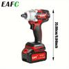 EAFC 21V Brushless Electric Wrench, Cordless Electric Wrench Set, 1/2 Inch Electric Wrench, Equipped with 3.0Ah Lithium Battery