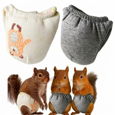 Breathable Squirrel Diapers Adjustable Squirrel Underwear Soft Small Pet Diapers  Incontinence