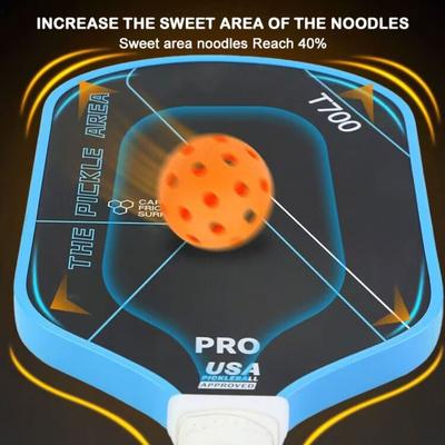 Durable T700 Pickleball Paddle Carbon Fiber 16MM Pickleball Rackets Set Frosted Surface Lightweight Pickle Ball Paddle