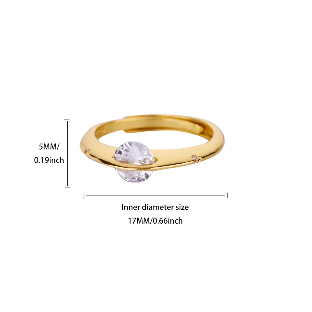 Simple Zircon Butterfly Open Ring Niche Design Ring Daily Wear Jewelry New