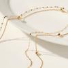 Mcel 18K Chouette Golden Ball Double Chain Anklet