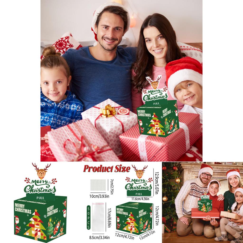 Red Santa Claus Pattern Paper Gift Box For Christmas Surprises And Gift Exchange