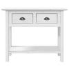 VidaXL Table console BODO blanc 90x34,5x73 cm bois de pin massif 355071
