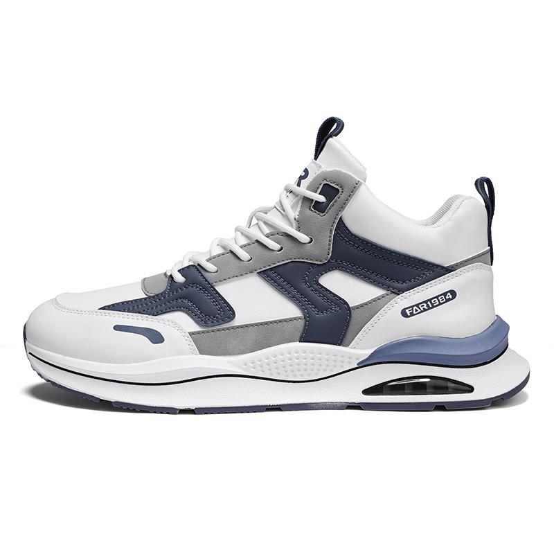 Fashion Casual Sneaker High-top Male Sneakers Shoes for Men Skateboard Thick Sole Height Increasing Sports Leisure Wear-resistant
