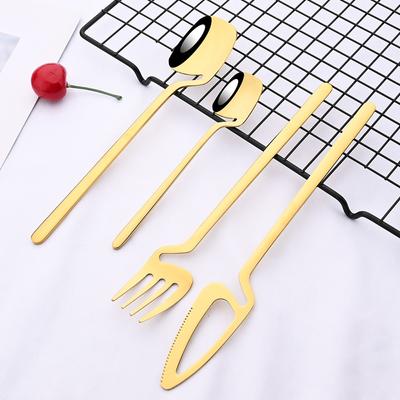 4-teiliges Besteckset aus 304 Edelstahl mit Hochglanzpolierung, Geschirrset mit Messer, Gabel und Löffel, Geschirrset für die Küche, Besteck, Geschirrset