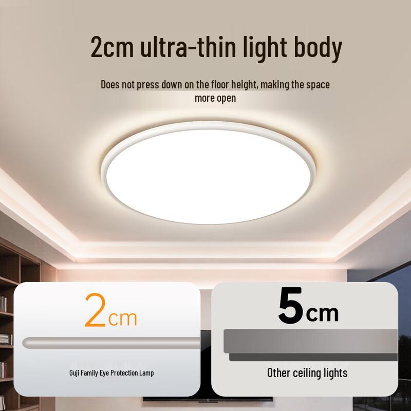 GUBURG Ultra-Thin LED Eye-Care Round Ceiling Light