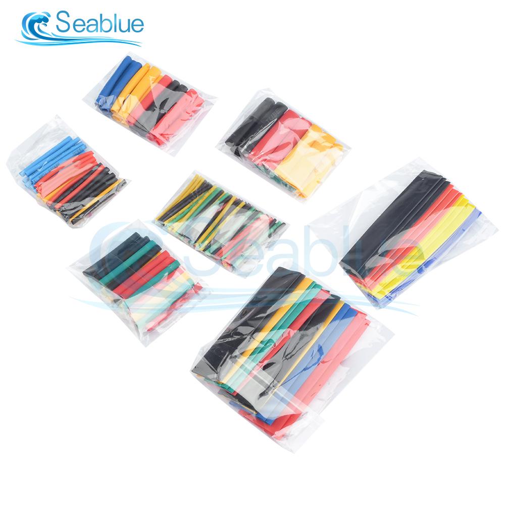 

164Pcs Heat Shrink Tube Assorted Insulation Heat Shrink Tubing Wire Cable Sleeve Kit Polyolefin Heat Shrinkable Tube Multicolor