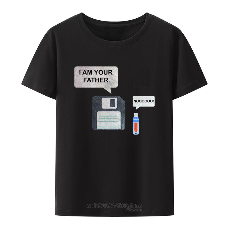 3inch Disk and USB Drive Conversation Cotton Tshirts Funny Programmer Tee Graphic Tshirts Casual Hipster Printed Tshirt Top