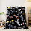 Motorcycle Pattern Blanket bedroom Blanket for Livingroom Couch lunch break Soft throw for Friend's festival Gift