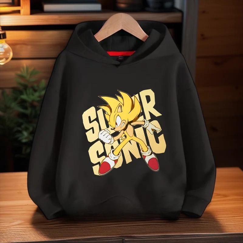 Casual kids hooded sweatshirt featuring fun star decorated cartoon hedgehog art, soft fabric for playtime, daily sports and weekend outdoor trips.