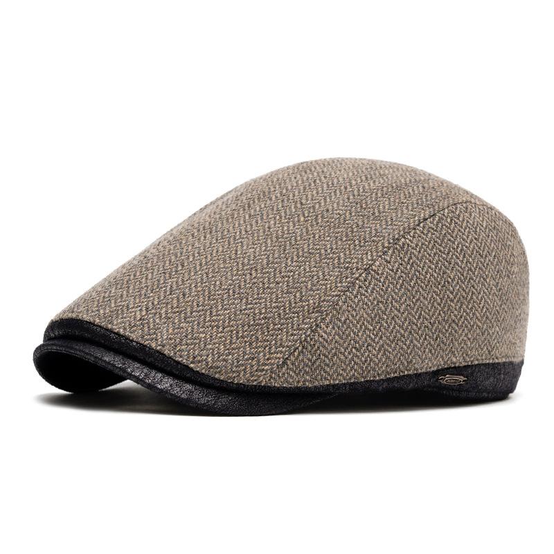 British Style Newsboy Cap Men's Beret Autumn Winter Warm Forward Cap