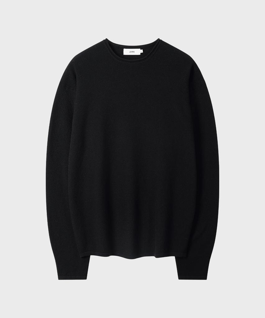 LEIRE Cut-Off Textured Knit [Black]