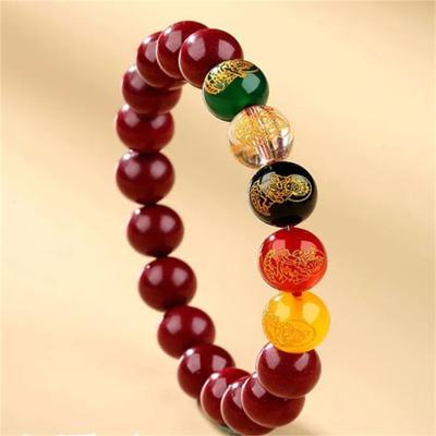 Bracelet Jade Inlay Craft Adjustable Buckle Bell Bracelet Chakra Meditation Attract Wealth