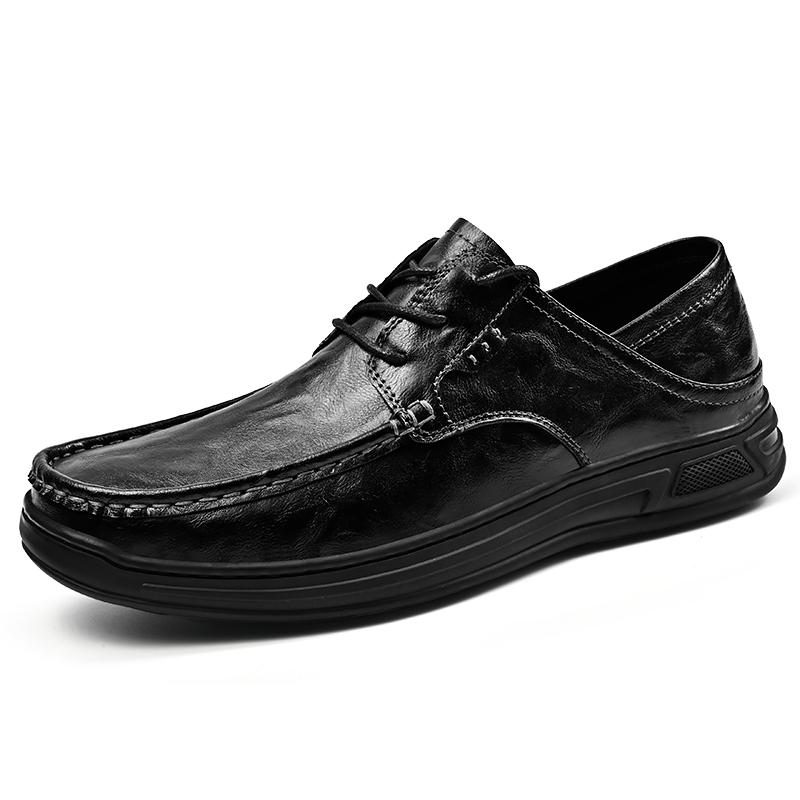 

2025 Designer Brand Versatile Black Office Business Shoes Men s Banquet Dress Shoes High-end New Men s Leather Casual Shoes 46 чёрный