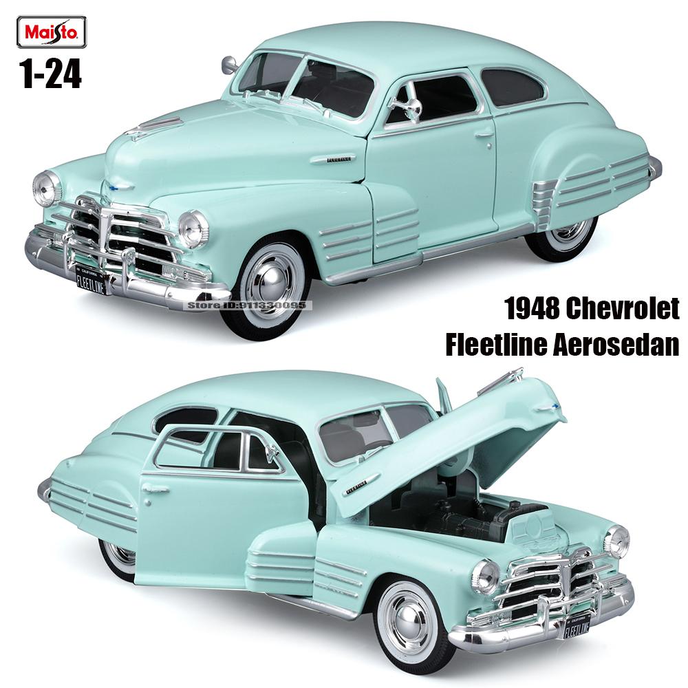 Maisto 1:24 1948 Chevrolet Fleetline Aerosedan Alloy Car Model Die-casting Static Precision Model Collection Gift Toy Tide Play