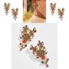Stylish Christmas Reindeer Earrings Alloy Electroplated Holiday Gift Trendy Jewelry