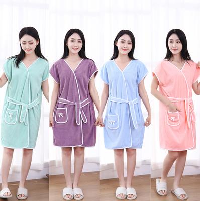 Large Bath Towels for Body Coral Velvet Bath Towels Lady Wearable Fast Drying Beach Spa Bathrobes Bath Skirt