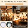 LED Illuminated LOVE Letter Sign Shatterproof PVC Glowing LOVE Letter Decoration for Wedding Valentine's Day Anniversary