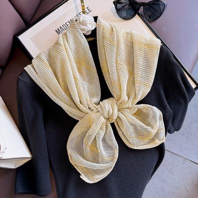 Turkey Fashion Silk Scarf Women's Chiffon Scarf Breathable Soft Gauze Scarf Sunscreen Shoulder Bag Muslim Shawl Headscarf New