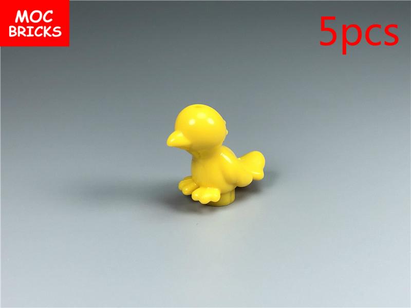Ladrillos MOC Escena de Selva Bosque Animal Terrestre Cisne Conejo Ratón Pájaro Perro Ensamblar Bloques de Construcción Juguetes para Niños Muñeca de Plástico