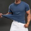 New Summer American Style Casual Short-sleeved T-shirt Fashionable Sports Slim Elastic Fitness Outdoor T-shirt Men