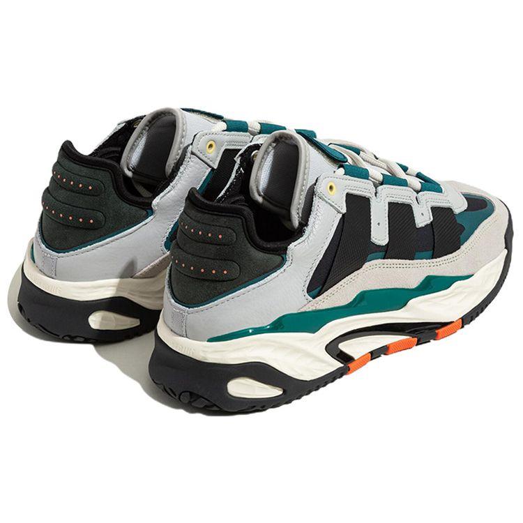 Adidas Originals Niteball Fabric Leather Casual Sports Durable Low-Top Lifestyle Shoes Unisex sneakers Gray Green ID4086