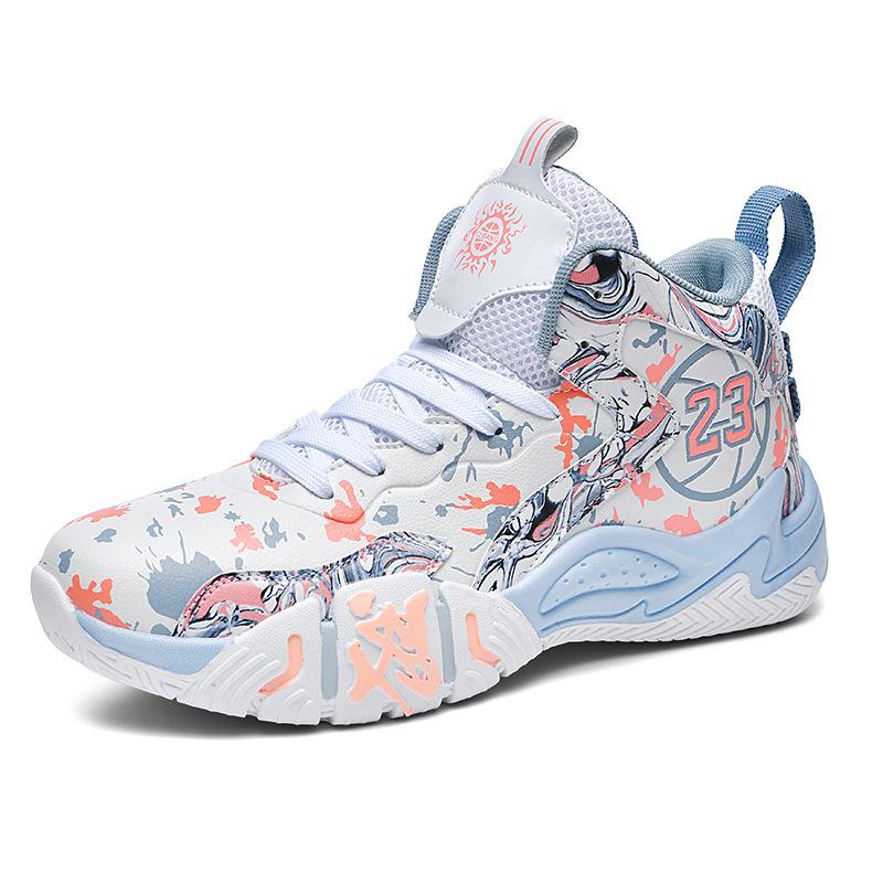 6 Children's Primary and Secondary School Students 7 Basketball Shoes 8 Boys 9 High-top Sports Shoes Cement Actual Combat 15-year-old Youth Sneakers