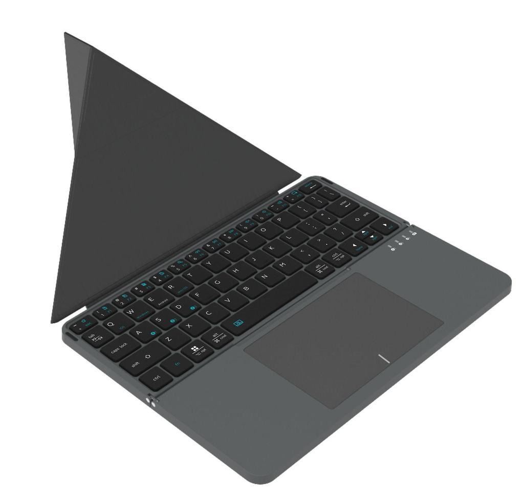 Multi-Functional Detachable Leather Touch Foldable Office Keyboard