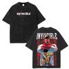 2026 Nuova Invincibile Grande Reggente Thragg Unisex Camicia Lavata, Cotone Vintage Estivo Y2k Moda Uomo Maglietta Grafica Oversize