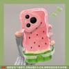 Applicable To Huawei Mate60/50/40 Mobile Phone Case Nova12 Summer Fruit Watermelon Glory 90 Invisible Double Bracket