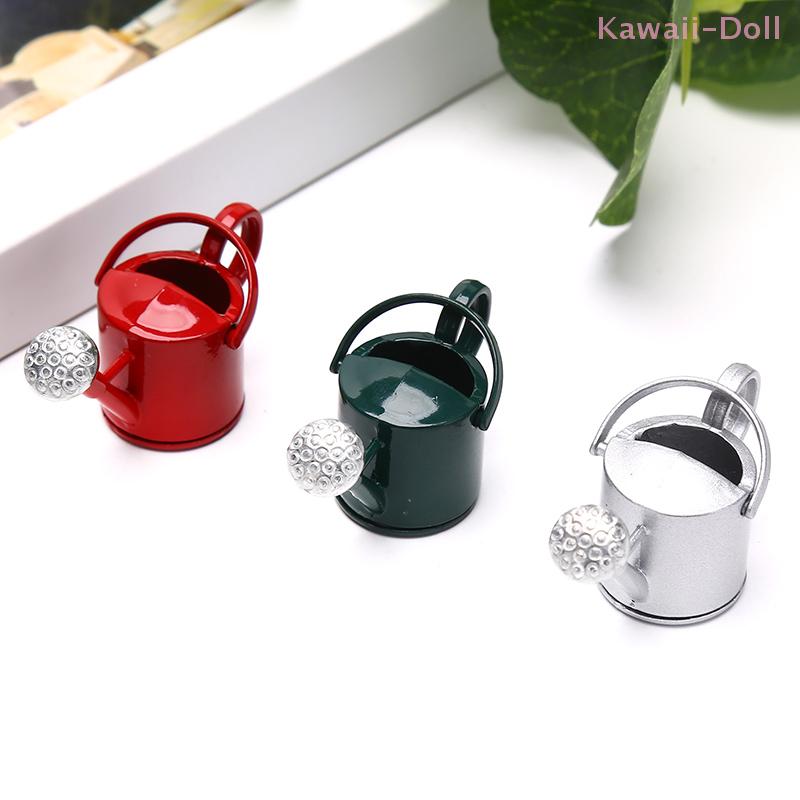 1Pcs Metal Miniature Watering Can Handicrafts Model Dollhouse Decoration