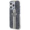 Guess Guhcp15Lh4Psegk Iphone 15 Pro 6.1 Czarny/Black Hardcase Iml 4G Gold Stripe